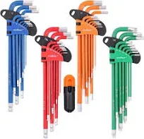 HORUSDY 9PC. Long Arm Ball End HEX KEY AND STAR WRENCH SET