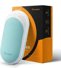 Ocoopa Rechargeable Hand Warmer White/ Teal Electric Portable Open Box New