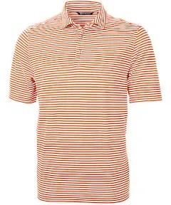 Cutter & Buck Short Sleeve Virtue Eco Pique Stripe Recycled Mens Big and Tall Polo