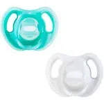 TT 2x 6-18M Sil Soother GR Wh, Size: 6-18 Months