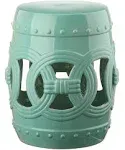 Safavieh Double Coin Garden Stool ,Light Blue