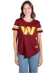 Ultra Game NFL Women's Soft Mesh Varsity Stripe T-Shirt