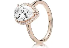 SPARKLING ELEGANCE RING - PANDORA ROSE™