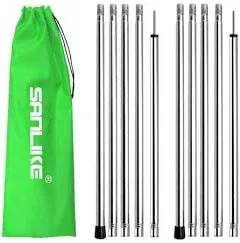 Tarp Poles Adjustable 75 in Camping Tent Poles for Tarp Portable Telescoping Ten