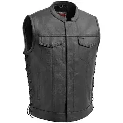 Sniper Men's Motorcycle Leather Vest