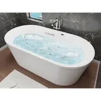 ANZZI Sofi 5.6 ft. Center Drain Whirlpool and Air Bath Tub