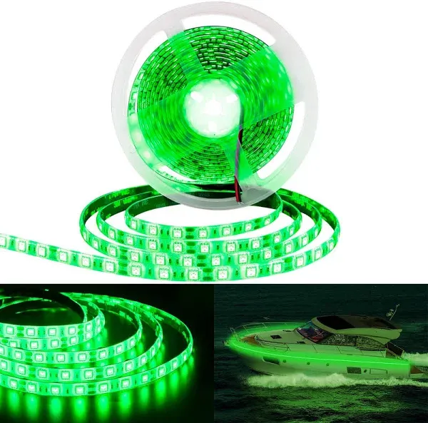 Obcursco Pontoon LED Light Strip, Waterproof Marine LED Light Boat Interior Light Boat Deck Light for Night Fishing. Ideal for Pontoon and Fishing