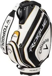 New Callaway Golf Rogue ST Staff Bag White/Black/Go<wbr/>ld &#039;22