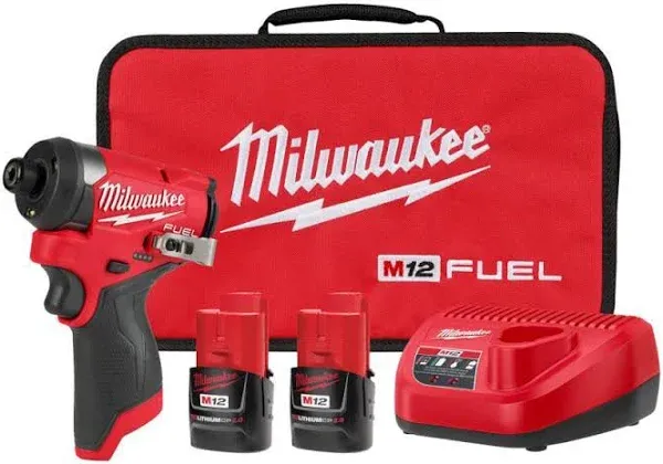 Milwaukee 3453-22 M12 Fuel 1/4" Hex Impact Driver Kit