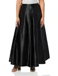 Alex Evenings Ball Gown Skirt Women's Plus Size 3X Black Long Satin Taffeta