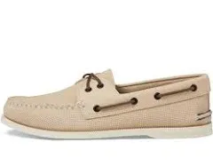 Sperry Men's Authentic Original 2-Eye Seasonal Boat Shoe, Cream Debossed, 6