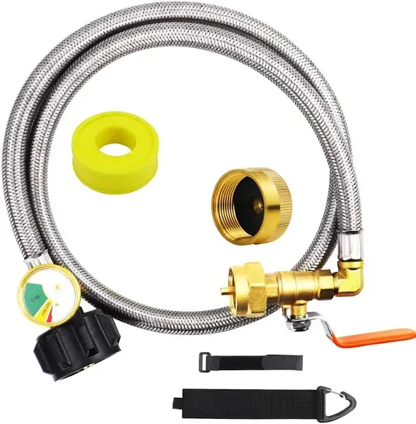 Upgraded Propane Refill Adapter Hose 36&#034; Propane Extension Refill Hose with G...