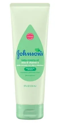 Johnson&#x27;s Baby Oil Creamy Aloe &amp; Vitamin E, 8 fl oz