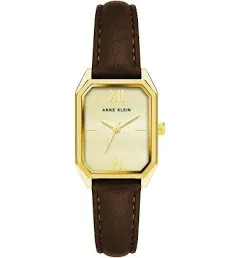 Anne Klein Women's Octagonal Leather Strap Watch