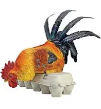 "Rooster's Perch Sitting Chicken Statue"