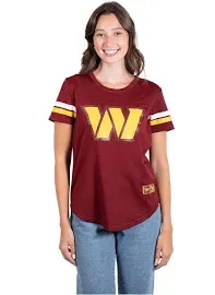 Ultra Game NFL Women's Soft Mesh Varsity Stripe T-Shirt