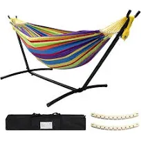 Double Hammock with Stand Included 450lb Capacity Steel Stand, Premium Carry ...