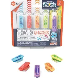 HEXBUG 5 Pack- Inc 4 Nano Bugs with Bonus Flash Nano, Sensory Toys for Kids