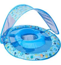 SwimWays Baby Spring Float Sun Canopy Blue Swim Step 1 for 9-24 Months UPF 50+