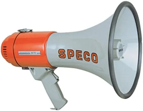 Speco ER370 Deluxe Megaphone w/Siren - Red/Grey - 16W