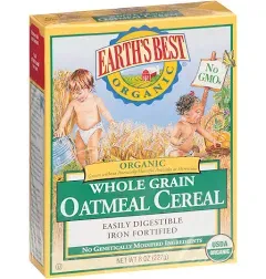 Earth&#039;s Best, Organic Whole Grain Oatmeal Cereal, 8 oz (227 g)