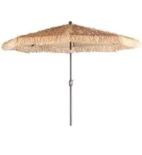 BPS 9FT Thatch Patio Umbrella Tiki Style Outdoor Umbrella with Crank Lift for...