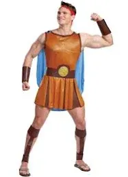 Disney Hercules Men's Costume | Disney Costumes | Adult | Mens | Brown/Blue/Orange | 2x | Disguise Limited