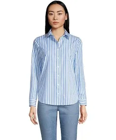 Lands' End Women's Wrinkle Free No Iron Button Front Shirt