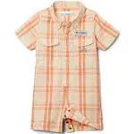 Columbia Baby Bonehead Romper, Peach Fizz Bonehead Multicheck, 12/18