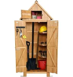 Wooden Outdoor Storage Shed with Double Doors