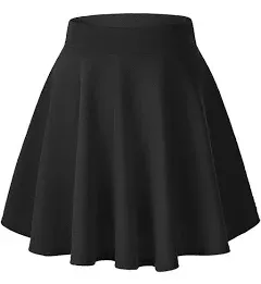 Women's Basic Versatile Stretchy Flared Short Skirt Casual Mini Skirt