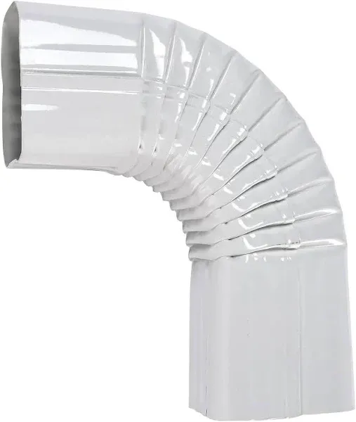 VYH Downspout Gutter Elbows 2x3-90 Degree (90 Degree, 2x3, Low Gloss White) 2x3