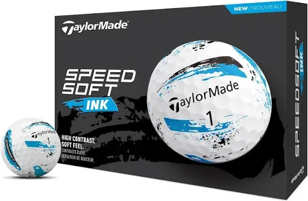 NEW TaylorMade 2024 SpeedSoft Pink Ink Golf Balls - 1 Dozen