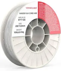 Flux Core Mig Wire, Mild Steel E71TGS .035-Diameter, 10-Pound Strong ABS Plastic