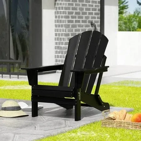 WestinTrends Outdoor Patio Folding Poly Adirondack Chair