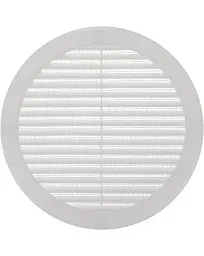 8&#039;&#039; Inch White Soffit Vent Cover - Round Air Vent Louver - Grille Cover - Bui...