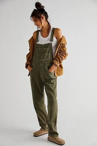 Free People Women's Denim Ziggy Overalls