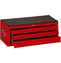 Teng Tools 3 Drawer Professional Portable Steel Lockable Red SV Middle Tool Box