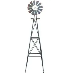 8ft Garden Ornamental Windmill Weather Vane