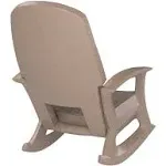 Semco Plastics Rockaway Heavy Duty All-Weather Outdoor Rocking Chair, Taupe