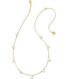 Kendra Scott Leighton Gold Pearl Strand Necklace