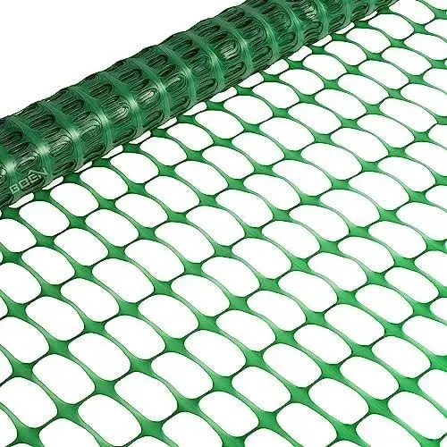 BOEN 4&#039; X 100&#039; Green Temporary Fencing, Mesh Snow Fence, Plastic, Safety Garden 