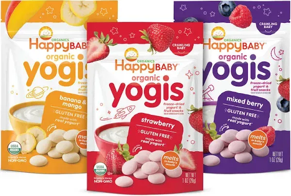 Happy Baby Organics Yogis Freeze-Dried Yogurt & Fruit Snacks