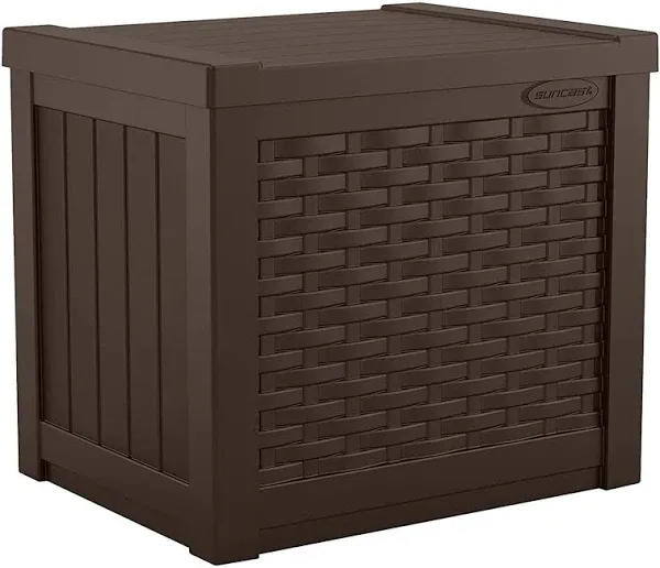 Suncast 22 Gallon Small Deck Box with Storage Seat