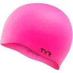 TYR Adult Silicone Wrinkle-Free Swim Cap, Pink