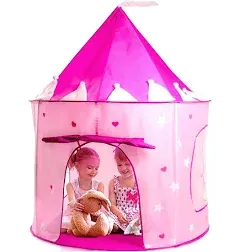 Play22 Play Tent Princess Castle Pink - Kids Tent Features Glow in The Dark Stars - Portable Kids Play Tent - Kids Pop Up Tent