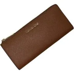 Michael Kors Jet Set Travel Large Leather Quarter-Zip Wallet