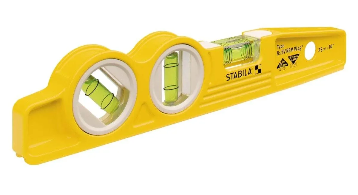 Stabila 25245 10-Inch Die-Cast Magnetic Torpedo Level with 45 Degree Vial