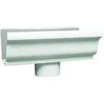 Amerimax 27080 K-Style Gutter End with Drop, 5", White