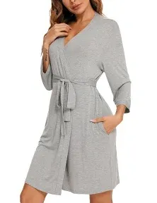 Samring Women's Lightweight Robe Soft kimono Robes Short Bathrobe for Women's Sleepwear